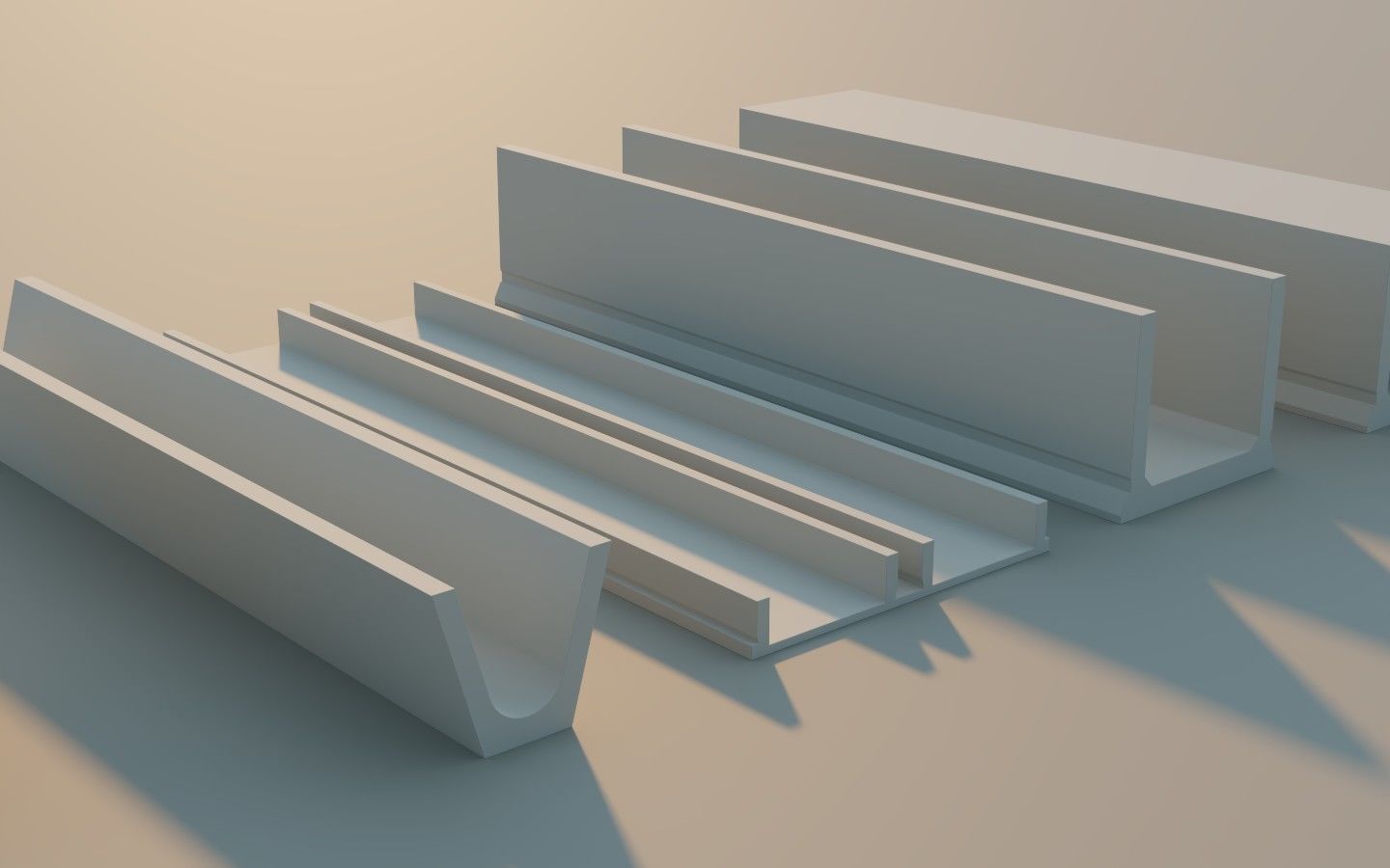 Precast Concrete Elements Collection - 20 Items Low-poly 3D model_12