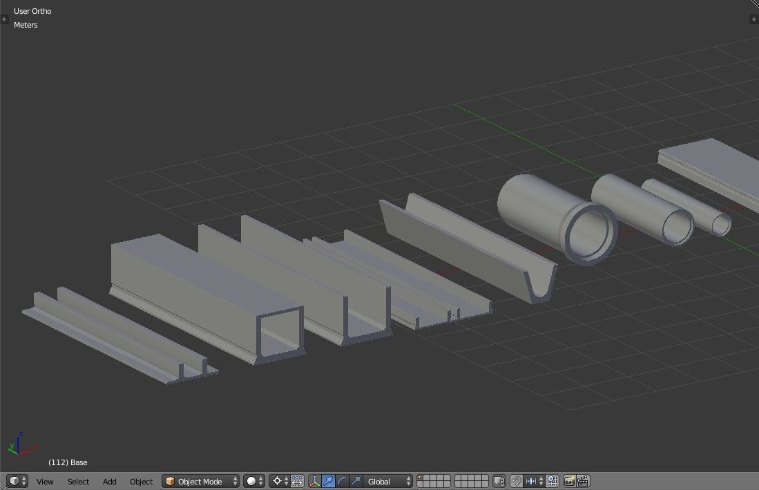Precast Concrete Elements Collection - 20 Items Low-poly 3D model_20