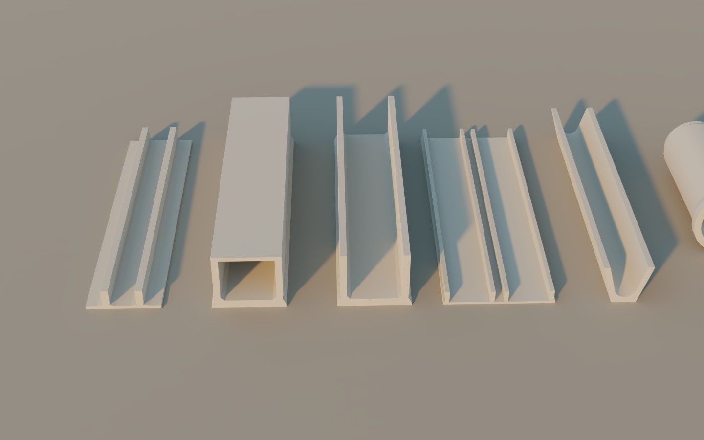 Precast Concrete Elements Collection - 20 Items Low-poly 3D model_3