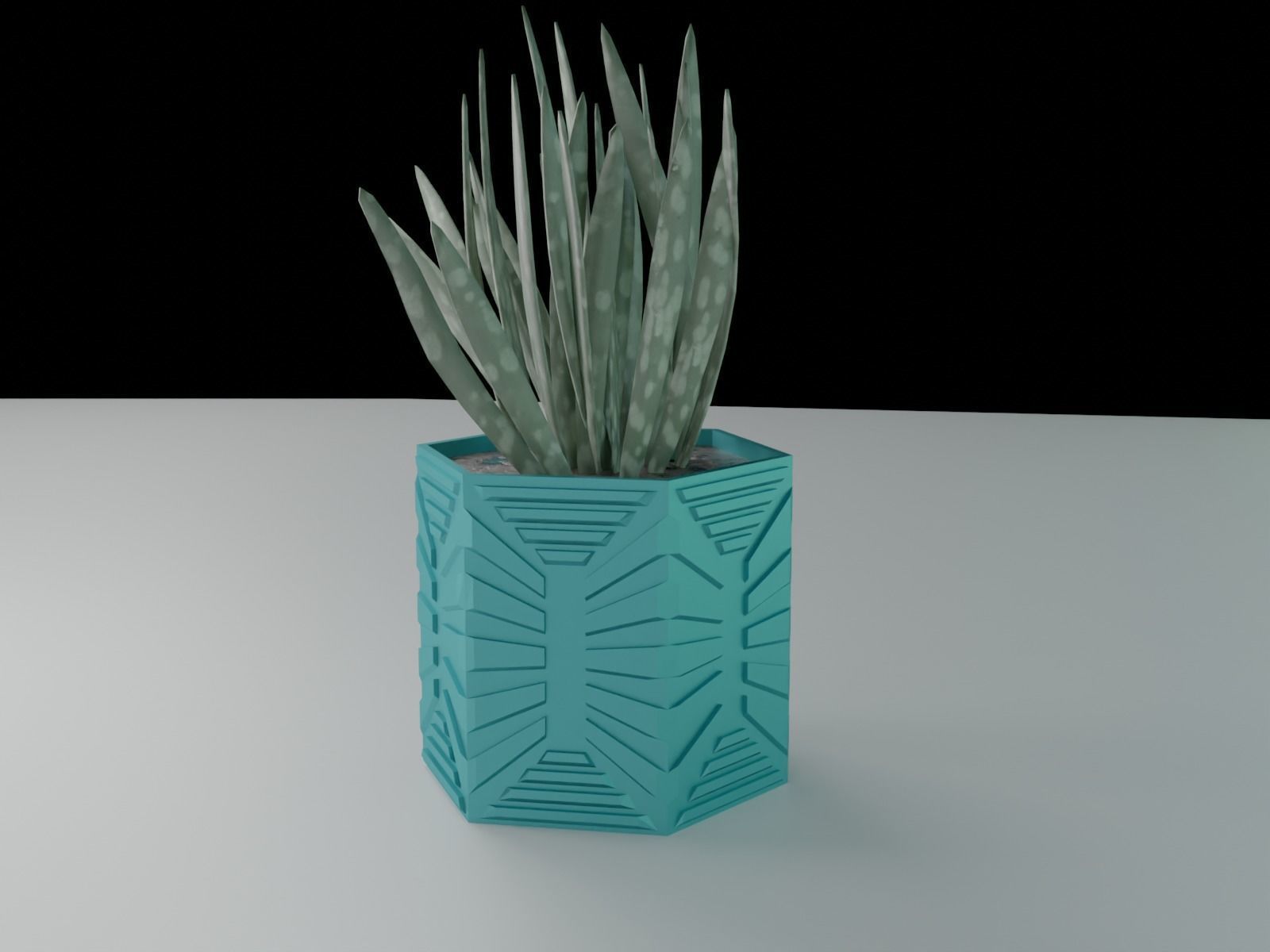 succulent plant pot 35 3D print model_6