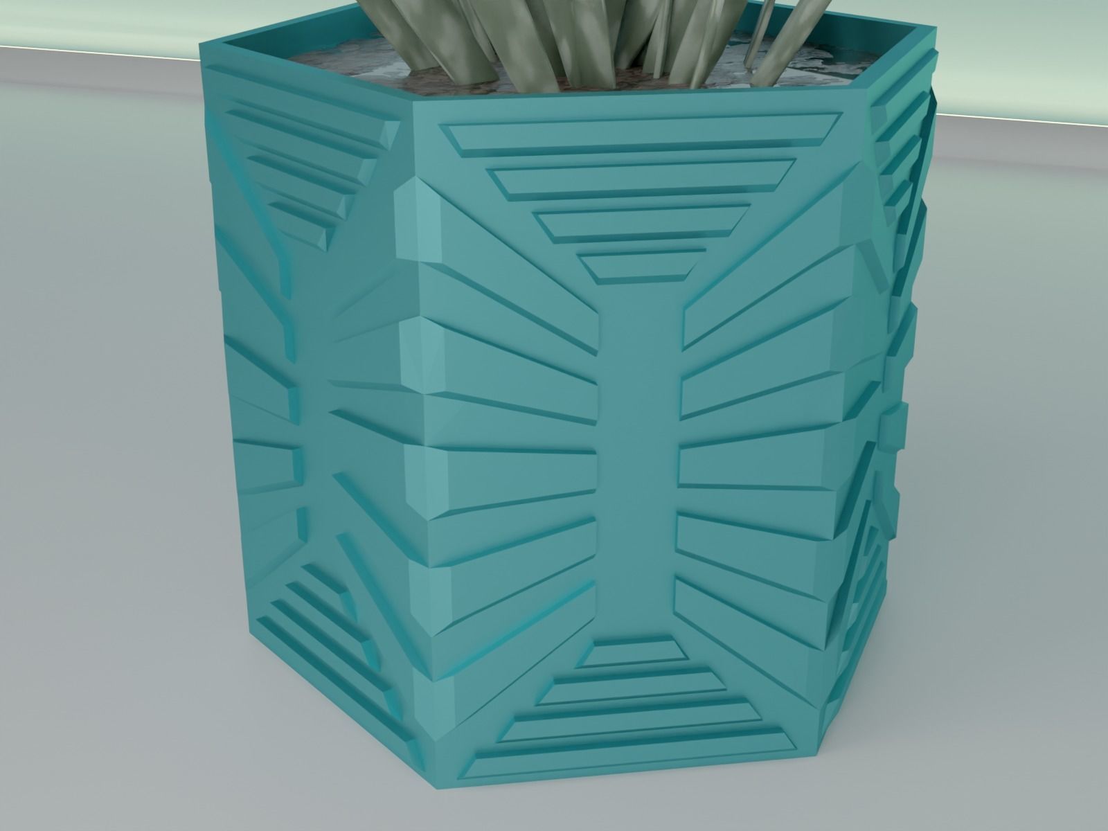 succulent plant pot 35 3D print model_4