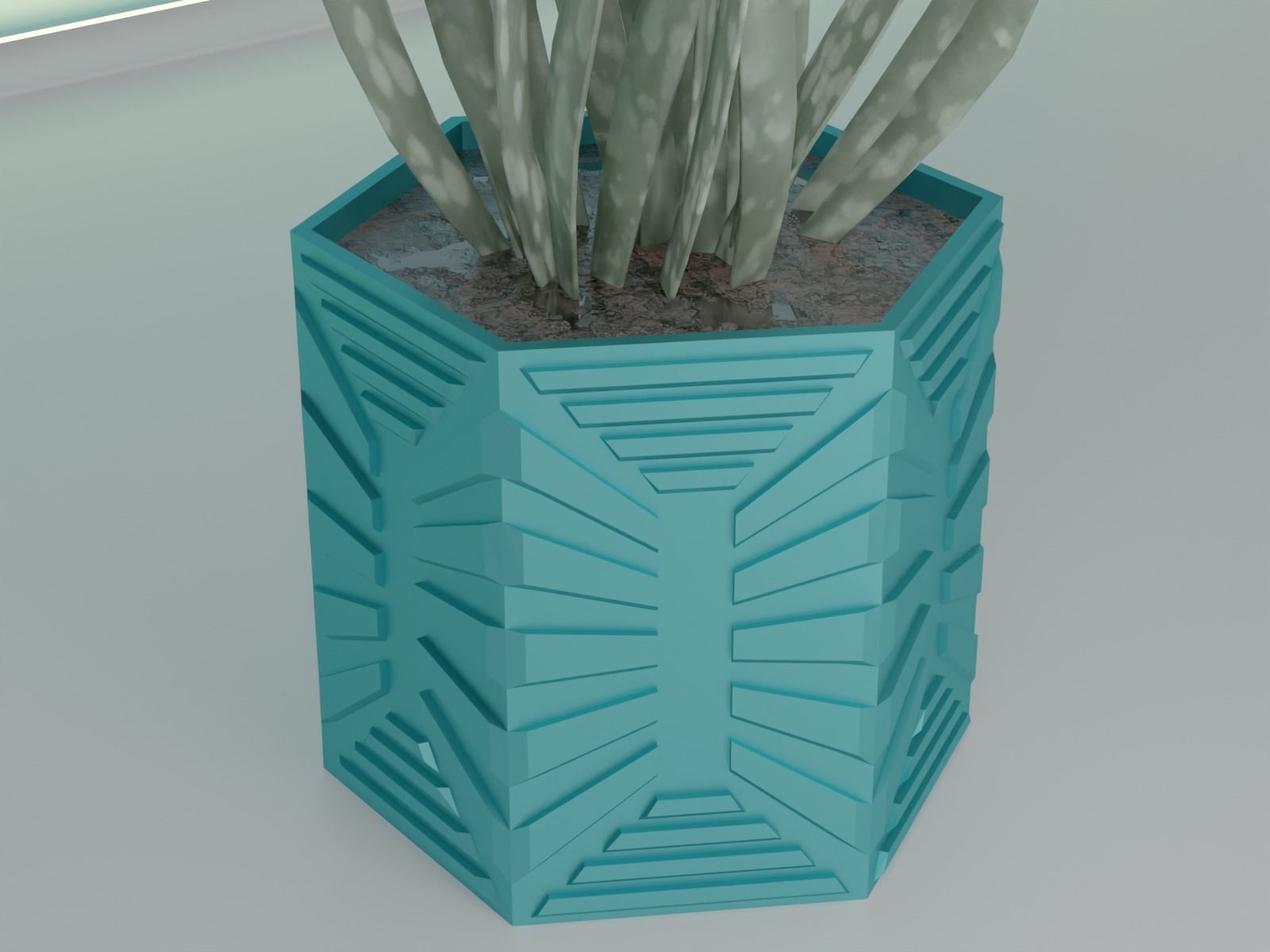 succulent plant pot 35 3D print model_7