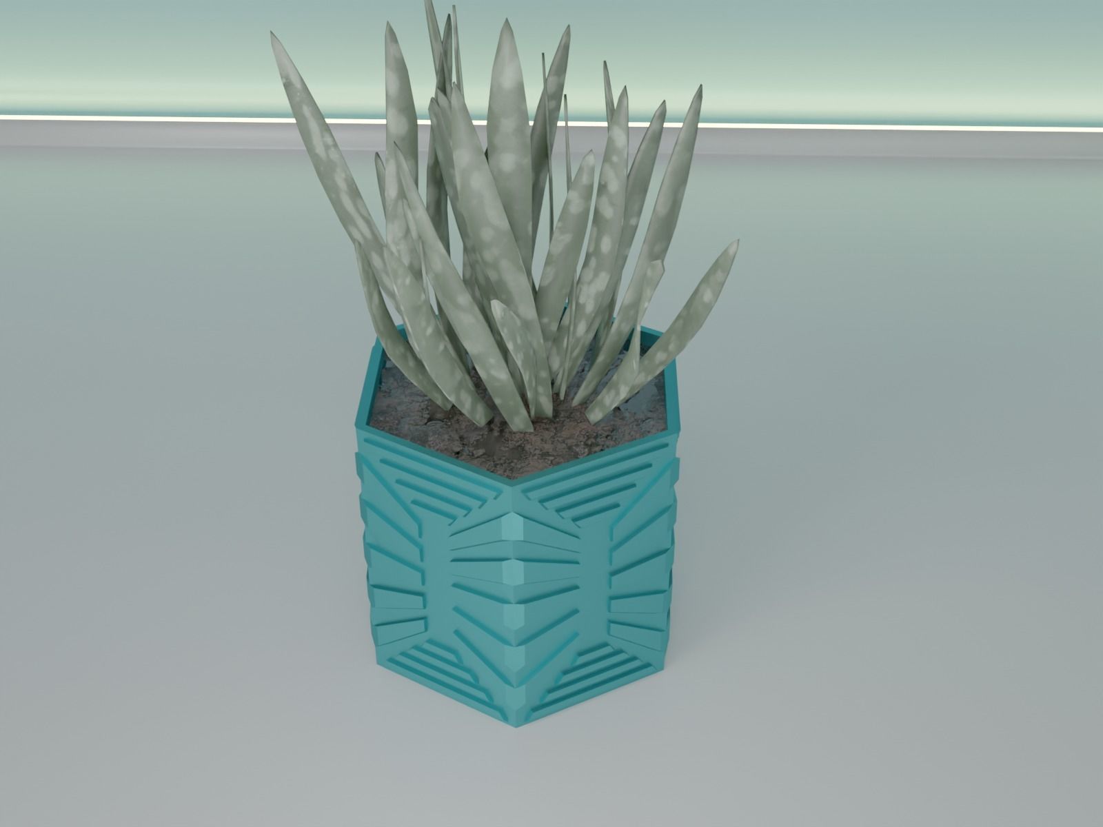 succulent plant pot 35 3D print model_8