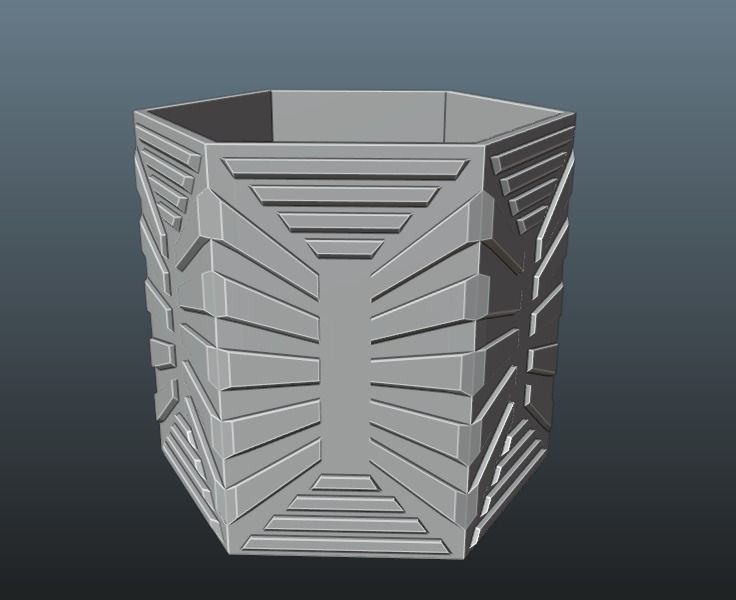 succulent plant pot 35 3D print model_9