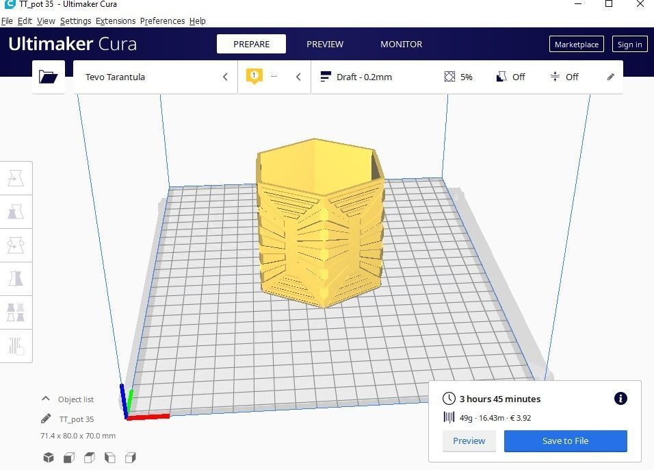 succulent plant pot 35 3D print model_1