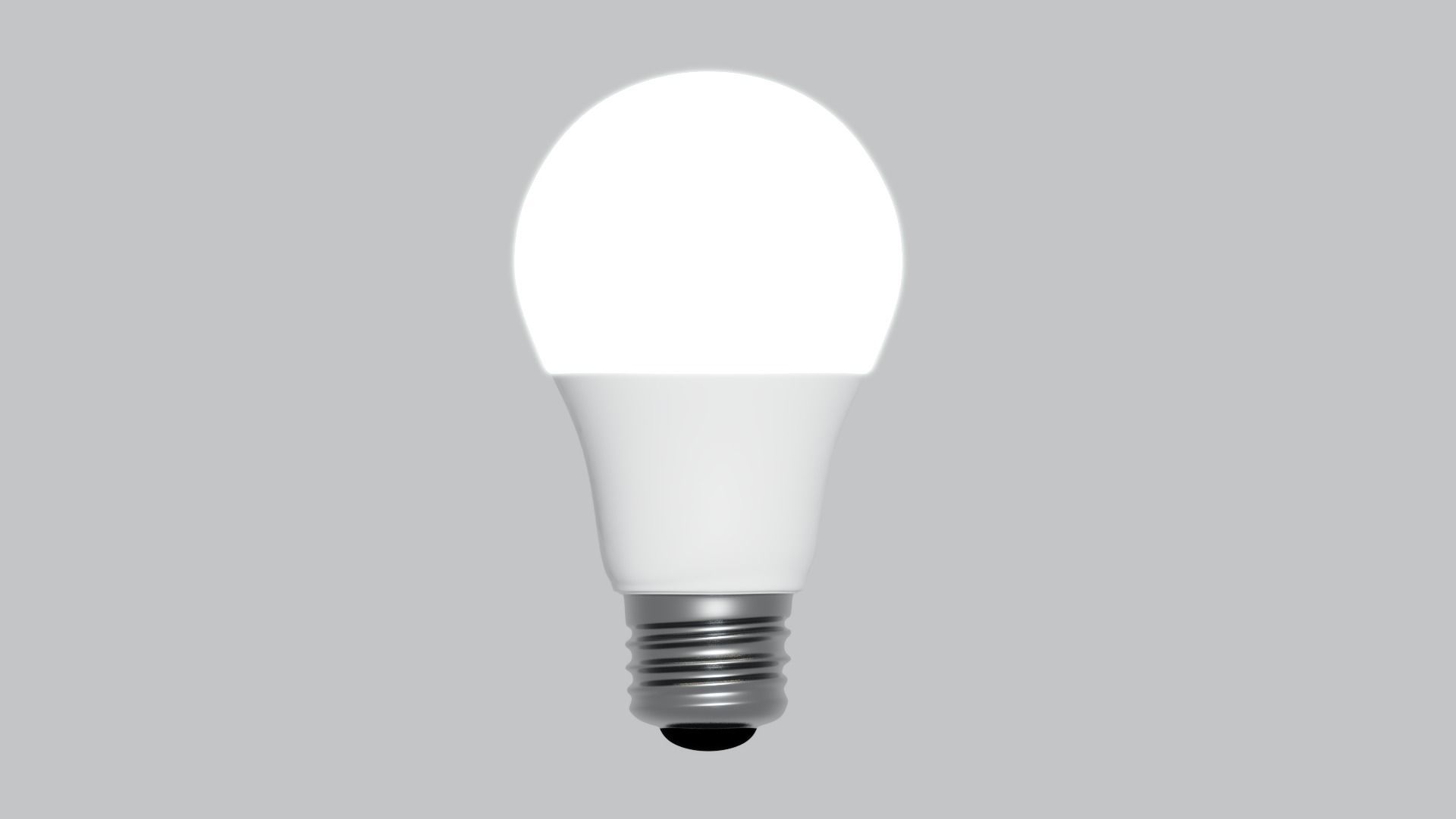 Led Light Bulb 40Watts Low-poly 3D model_2