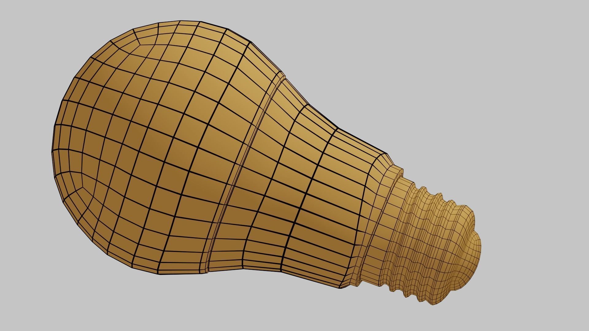 Led Light Bulb 40Watts Low-poly 3D model_5