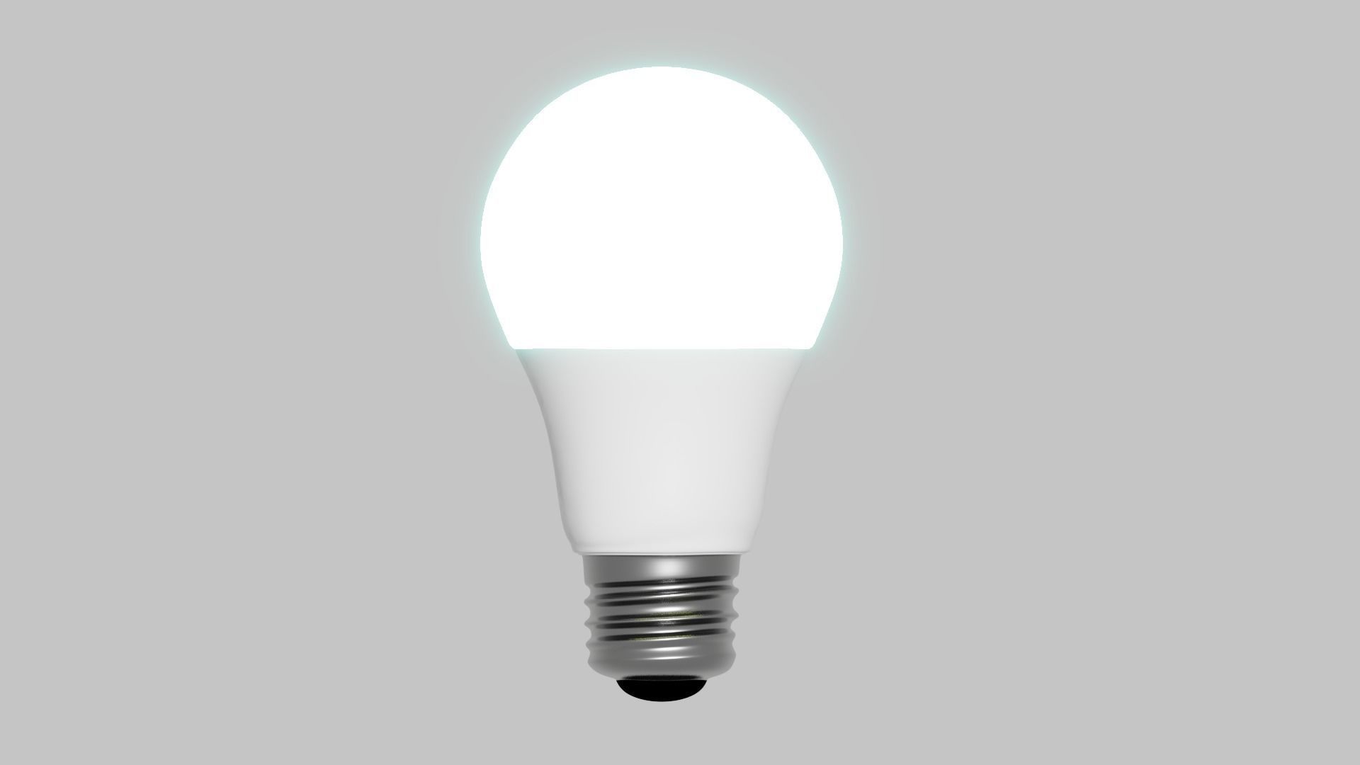 Led Light Bulb 40Watts Low-poly 3D model_3