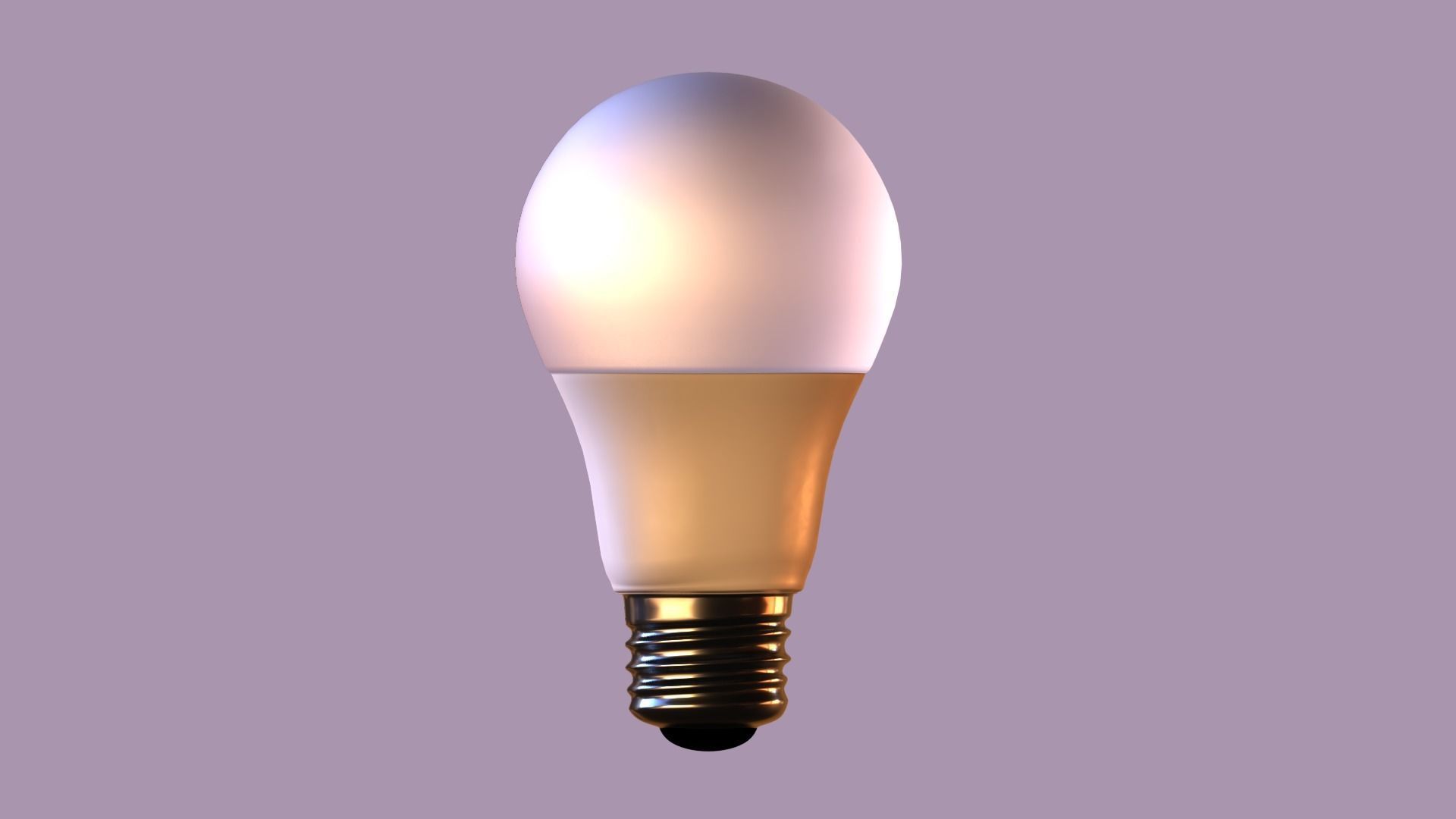 Led Light Bulb 40Watts Low-poly 3D model_1