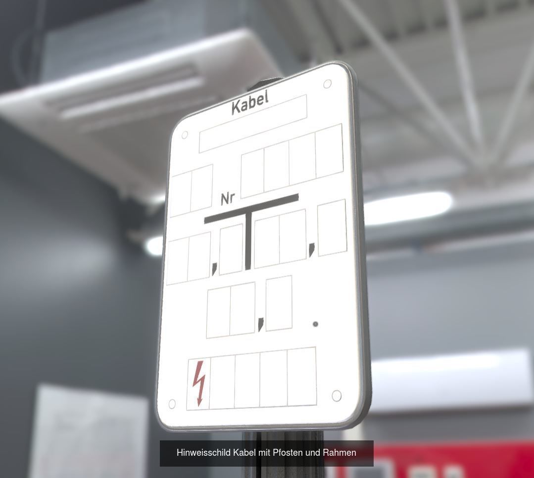 Alle Hinweisschilder mit Pfosten und Rahmen 3D Model Collection_14