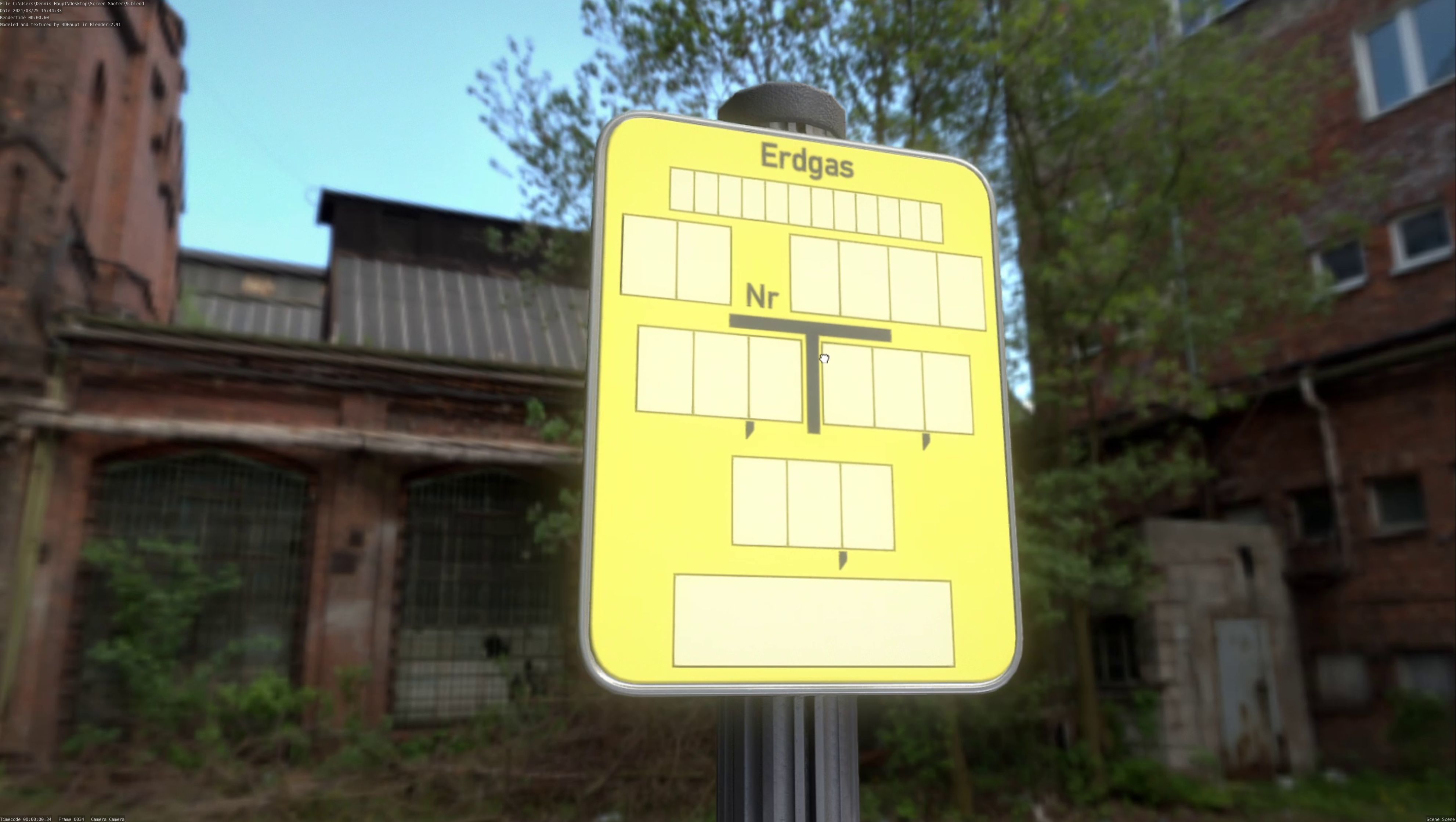 Alle Hinweisschilder mit Pfosten und Rahmen 3D Model Collection_66