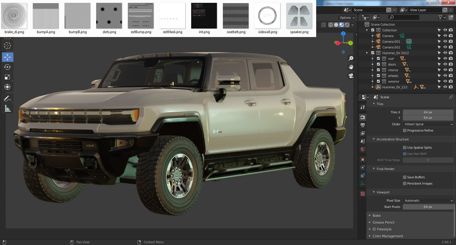 Hummer EV Electric pick-up 2022 3D model_35
