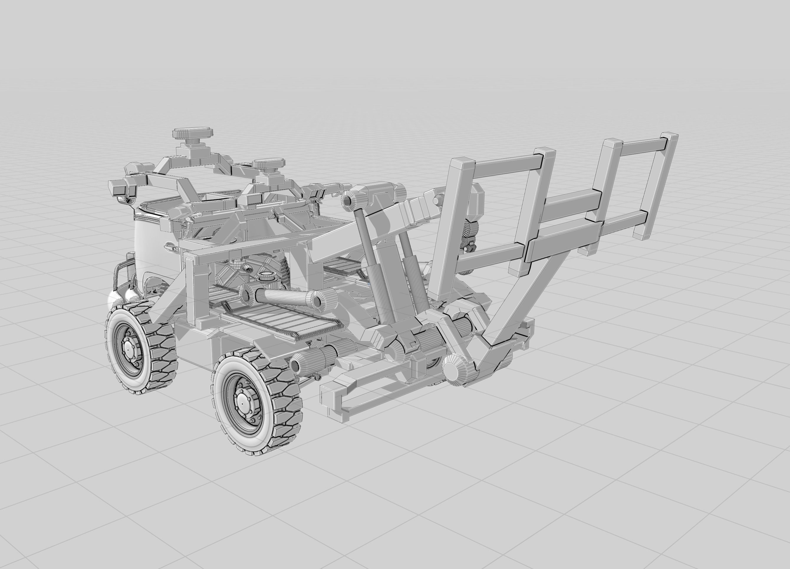 Kombi Transporter Wrecker Vehicle 3D model_13