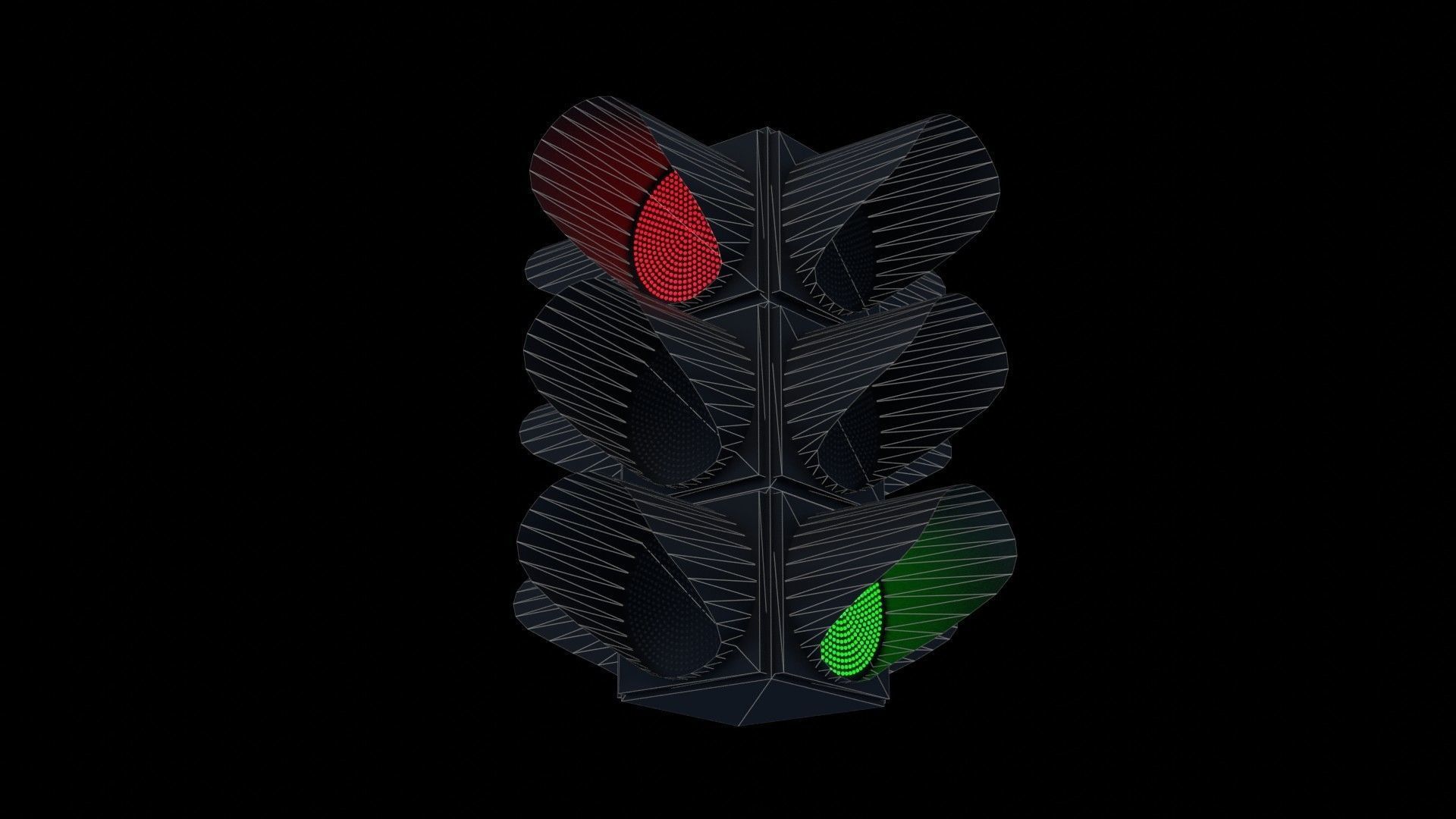 Animated traffic light 3D model 3D model_5