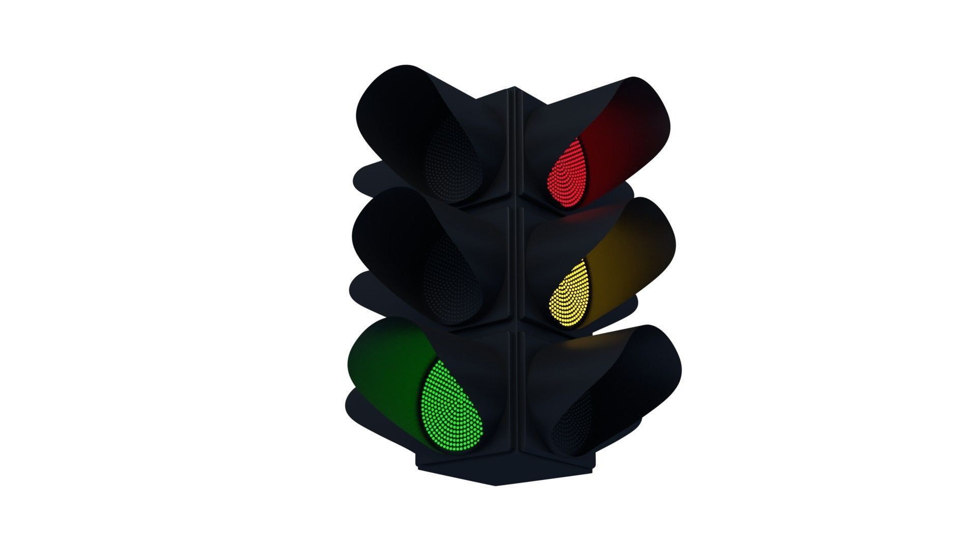 Animated traffic light 3D model 3D model_2