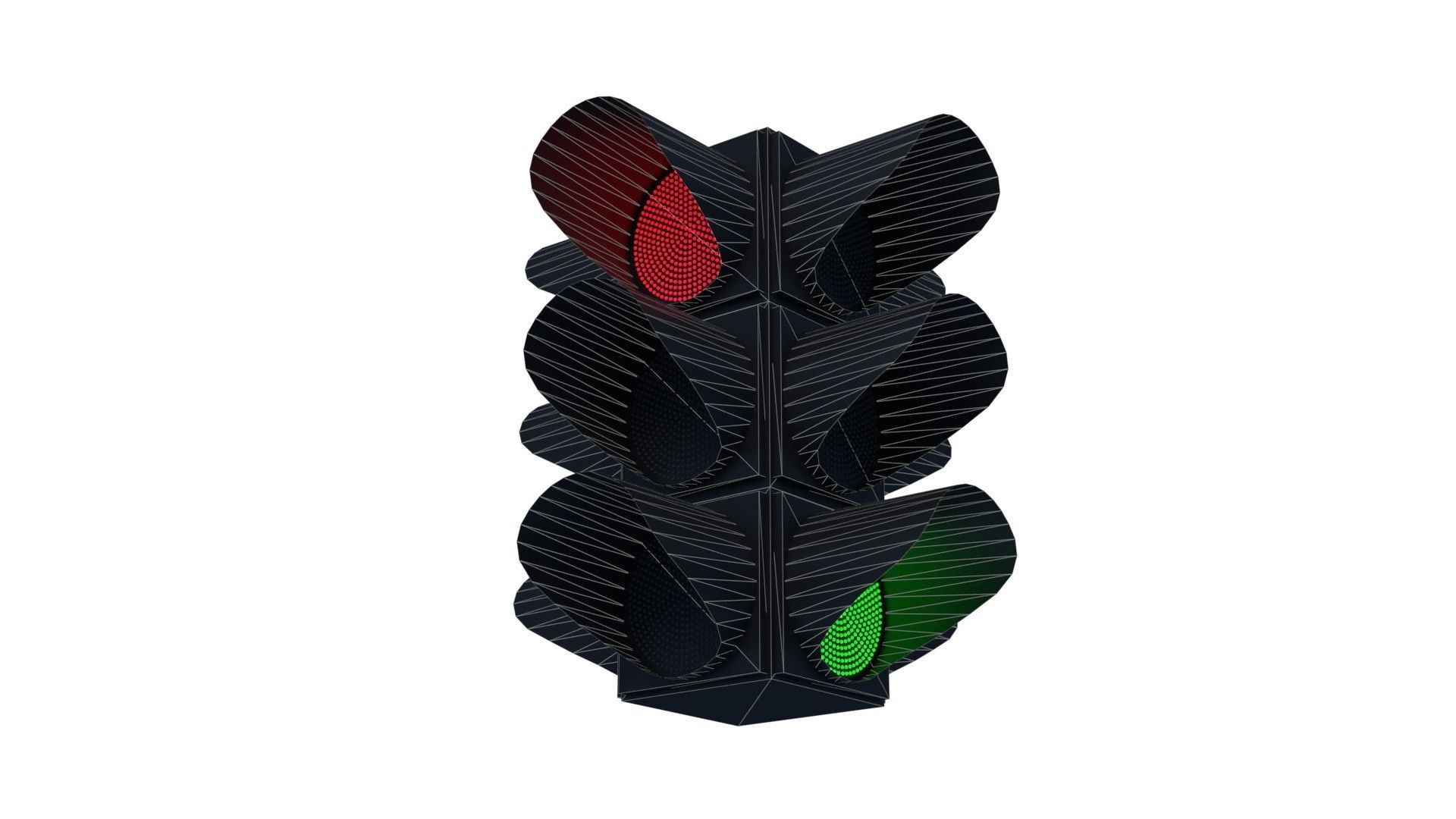 Animated traffic light 3D model 3D model_4