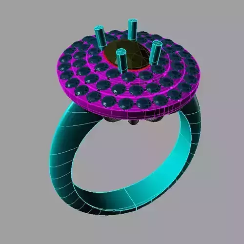 Oval Gemstone Tiffanys Style Gold Ring Anello Nc05