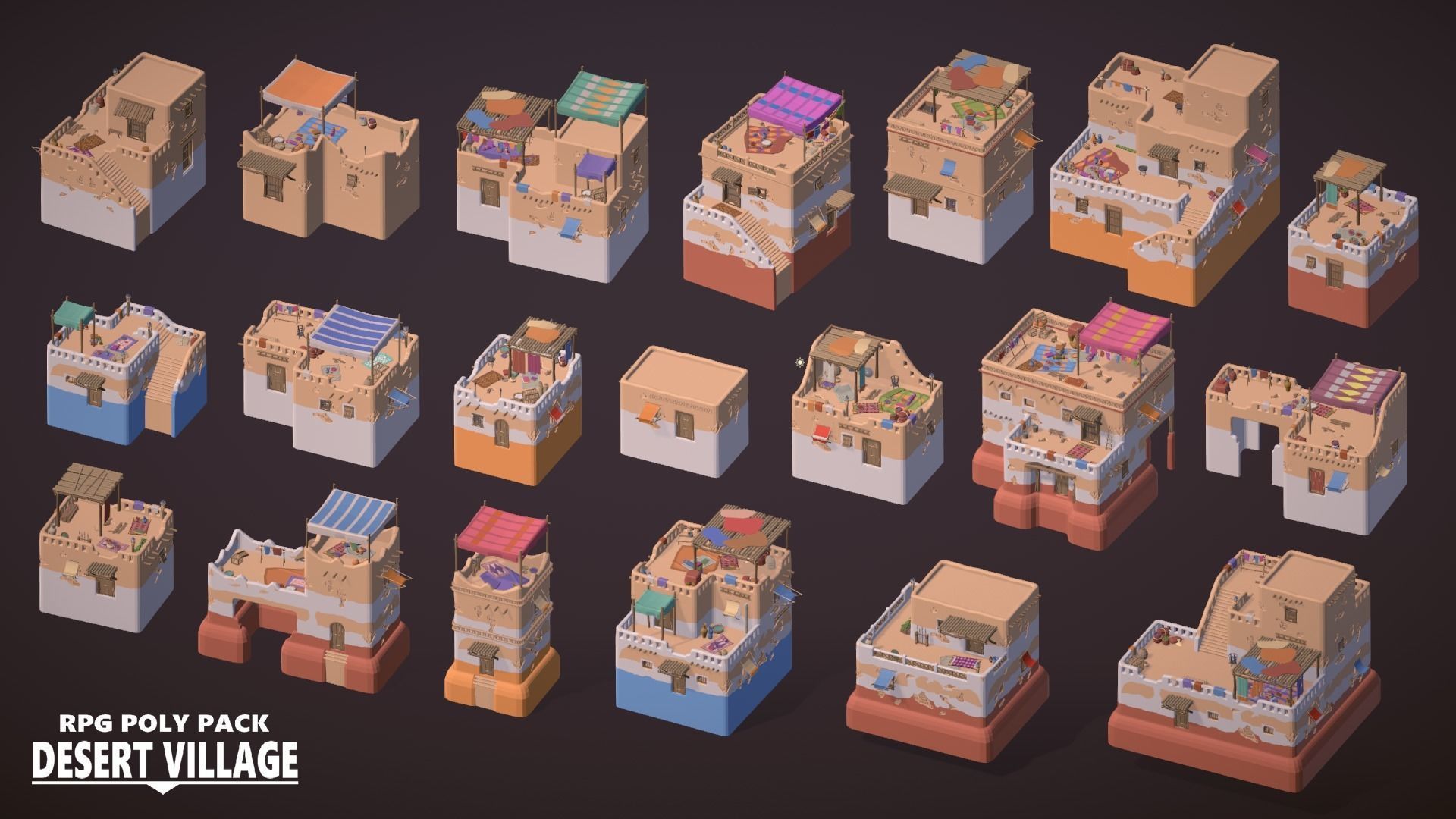 RPG Poly Pack - Desert Village Low-poly 3D model_16