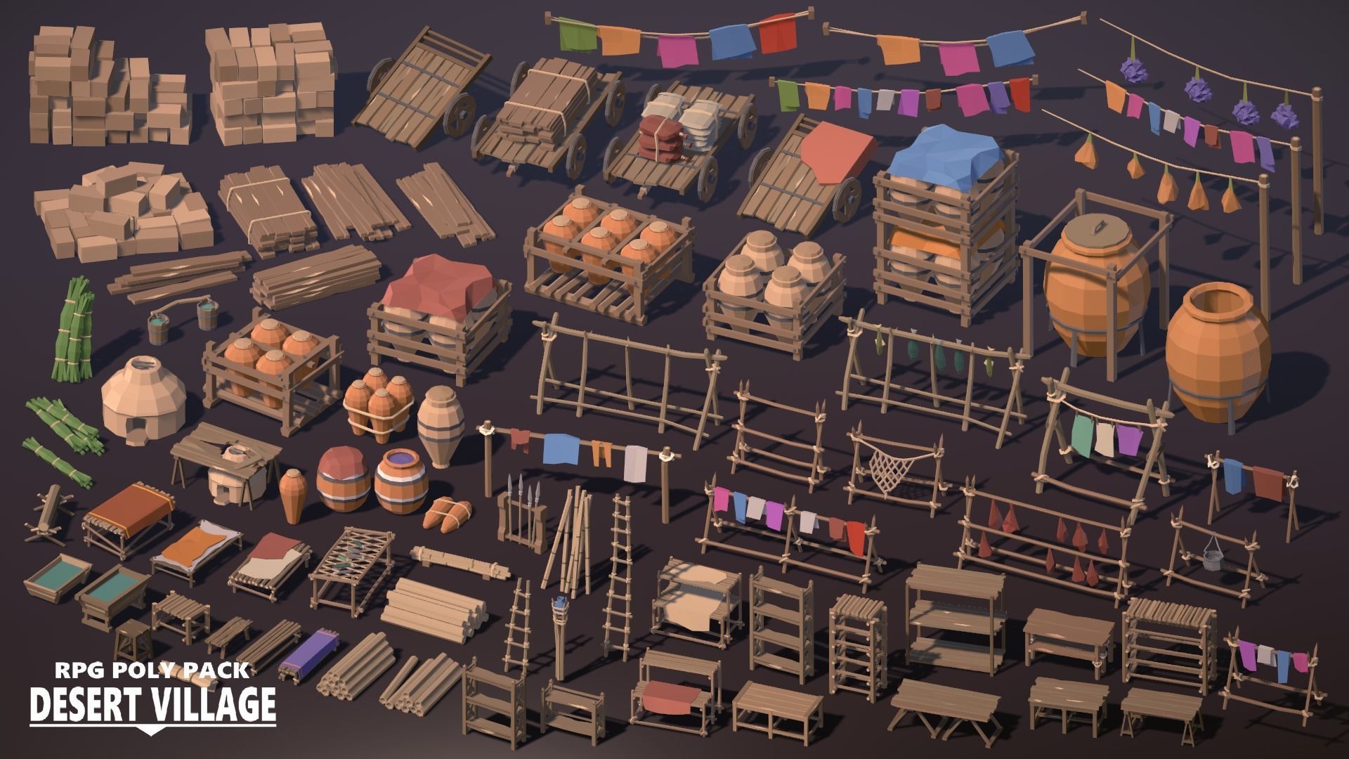 RPG Poly Pack - Desert Village Low-poly 3D model_15