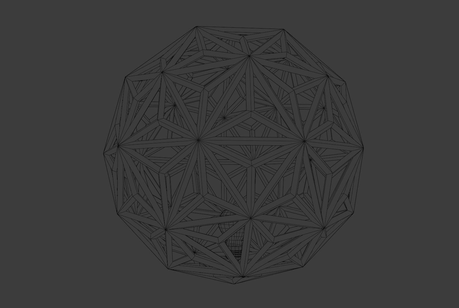 Snowflake Light Low-poly 3D model_8
