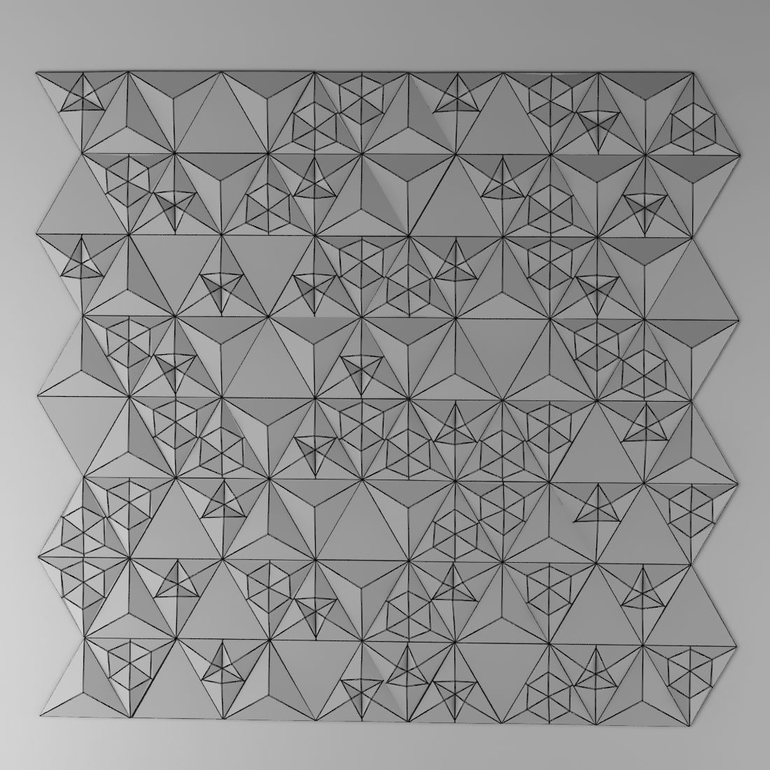 Triangular wall 3D model_3