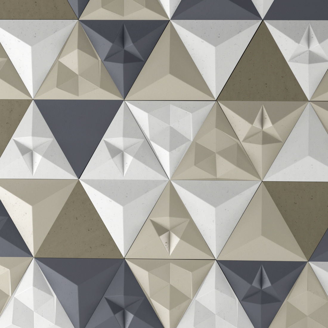Triangular wall 3D model_2