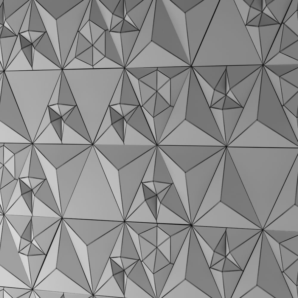 Triangular wall 3D model_4