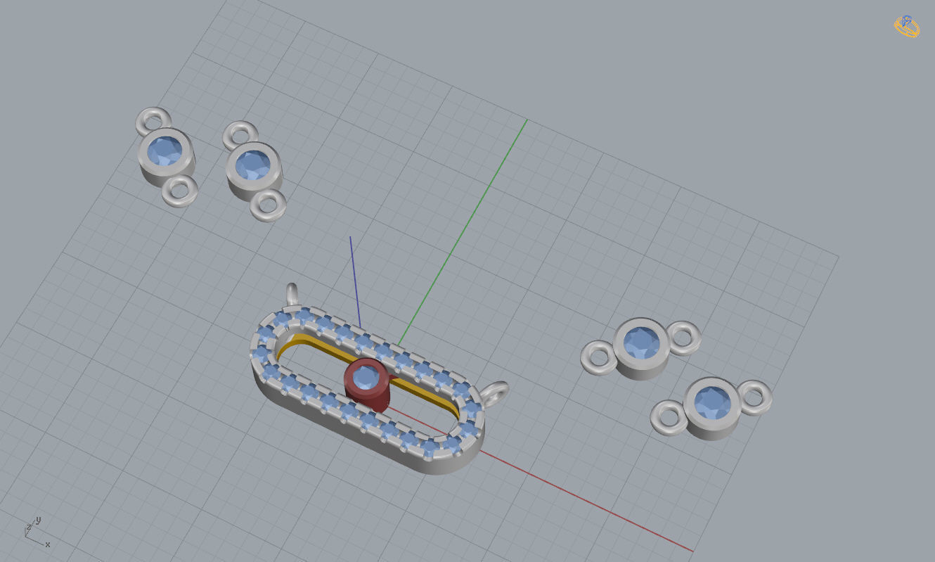 Messika Move Pendant 3D print model_6