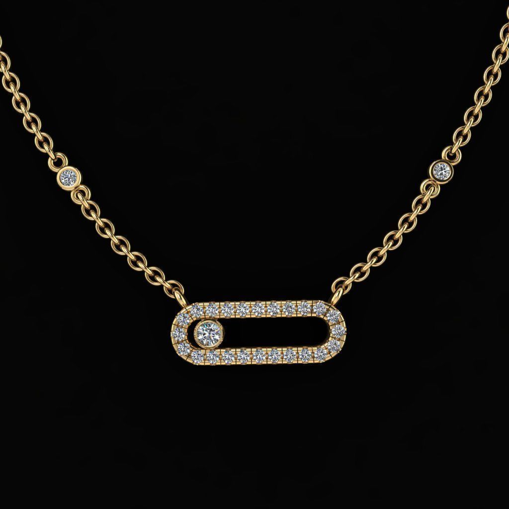 Messika Move Pendant 3D print model_1