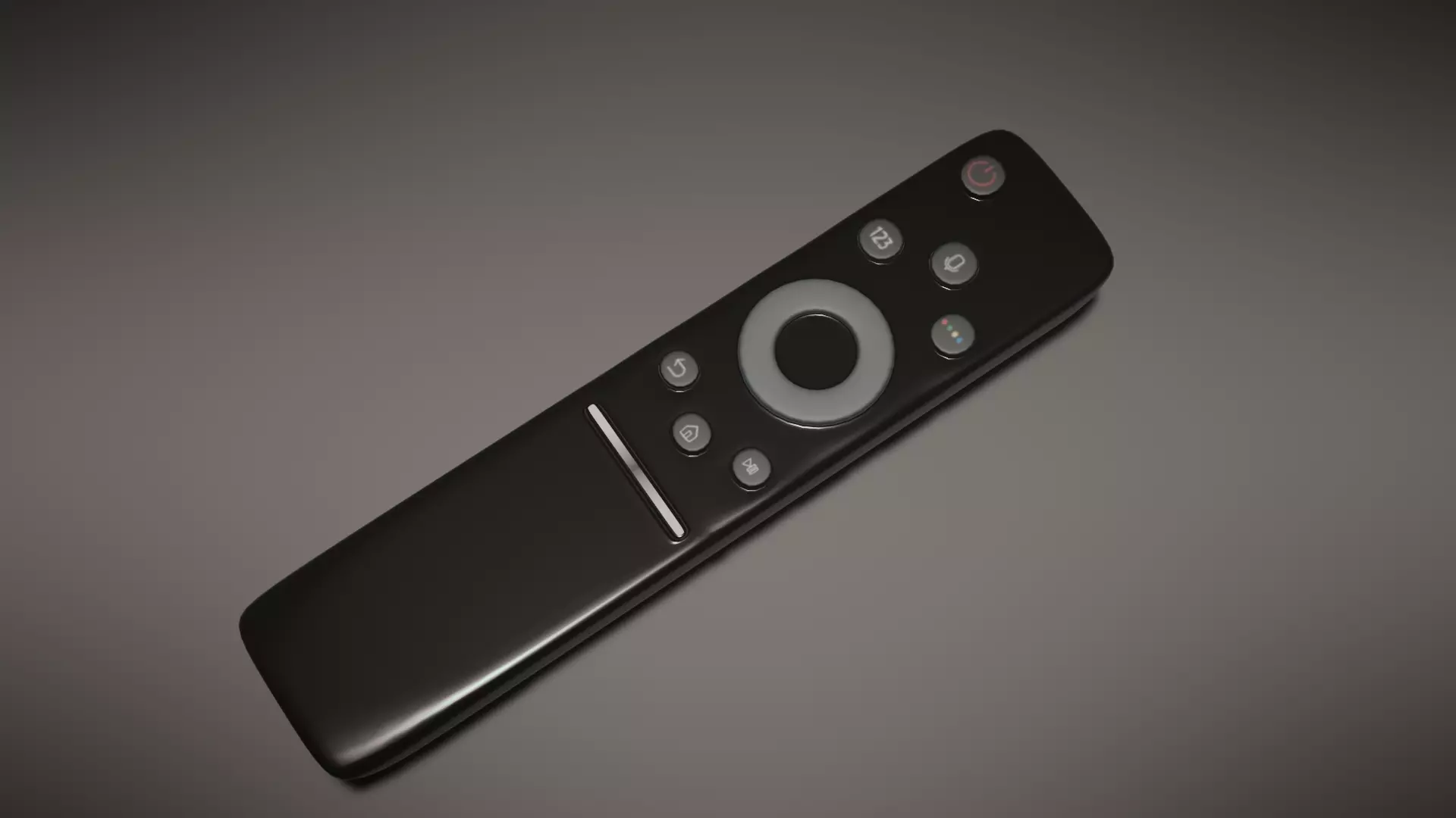TV remote control 3D model_0