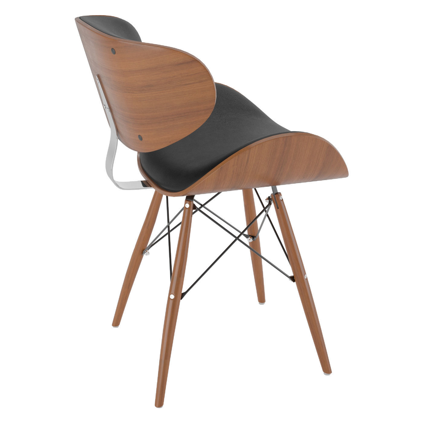Gerald Black chair 3D model_3