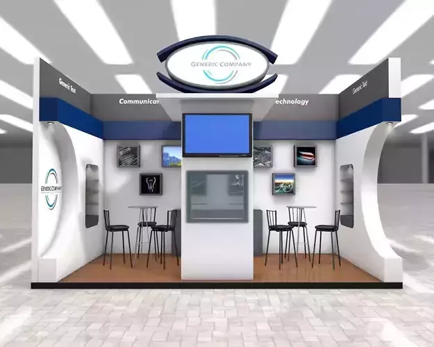 Exhibition Stand Booth stall 3x6m Height 440cm 2 Sides Open