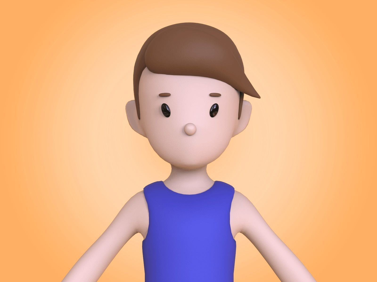 Cartoon Character Basemesh 3D model_19