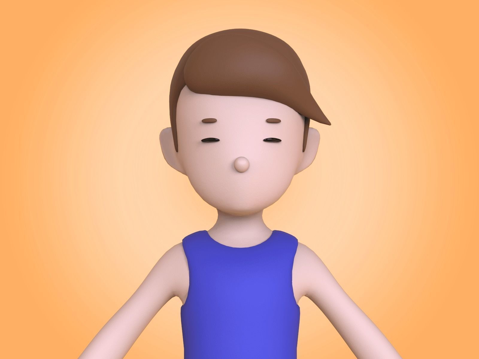 Cartoon Character Basemesh 3D model_20