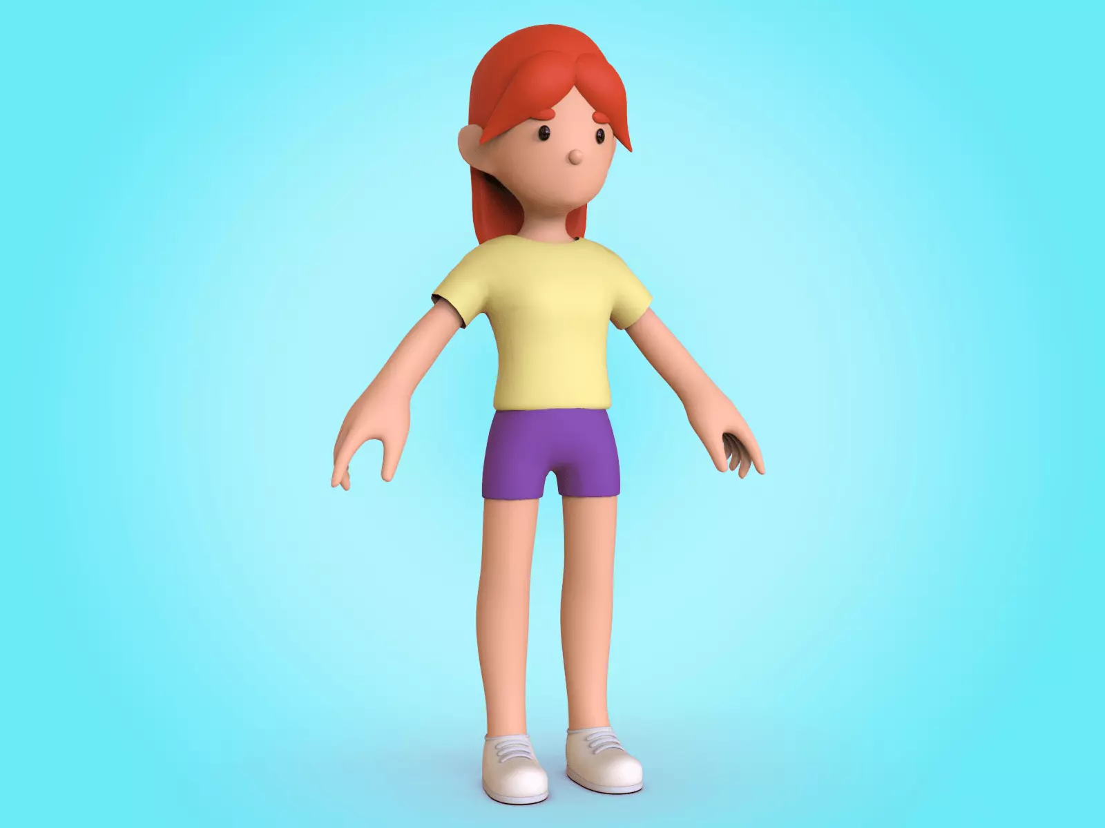 Cartoon Character Basemesh 3D model_0