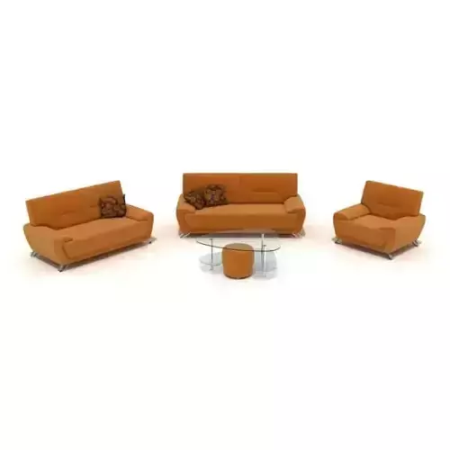 Living Room Furniture Two Ginger Couches Chair And Coffee Table