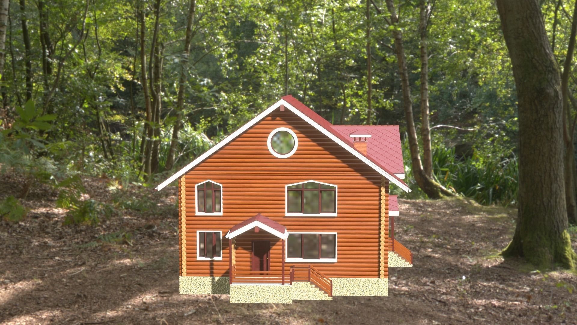 Log House 3D model_20