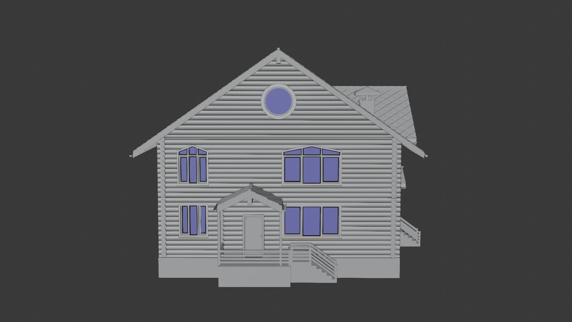 Log House 3D model_9