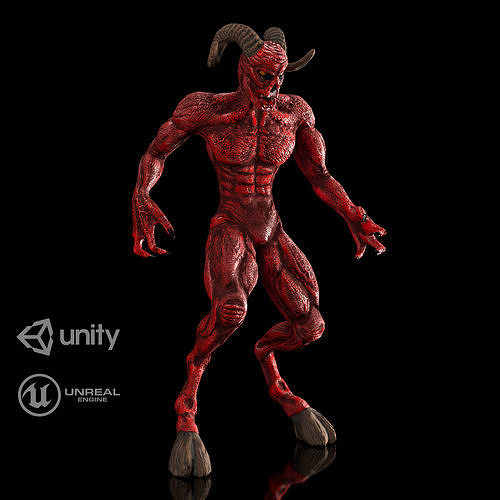 Red Demon Low-poly 3D model