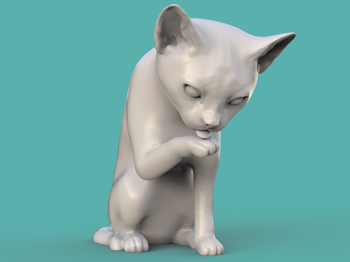 Cat - grooming 3D print model_1