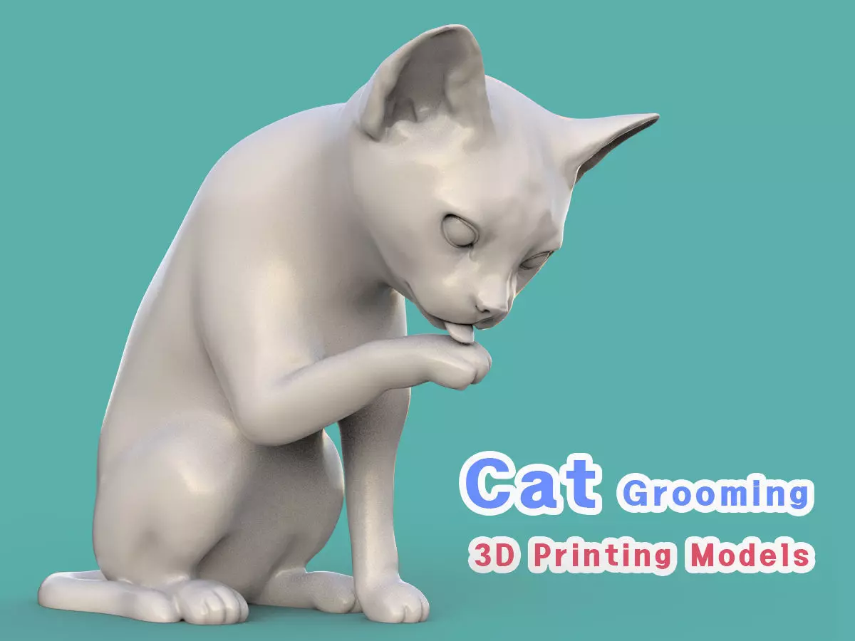 Cat - grooming 3D print model_0