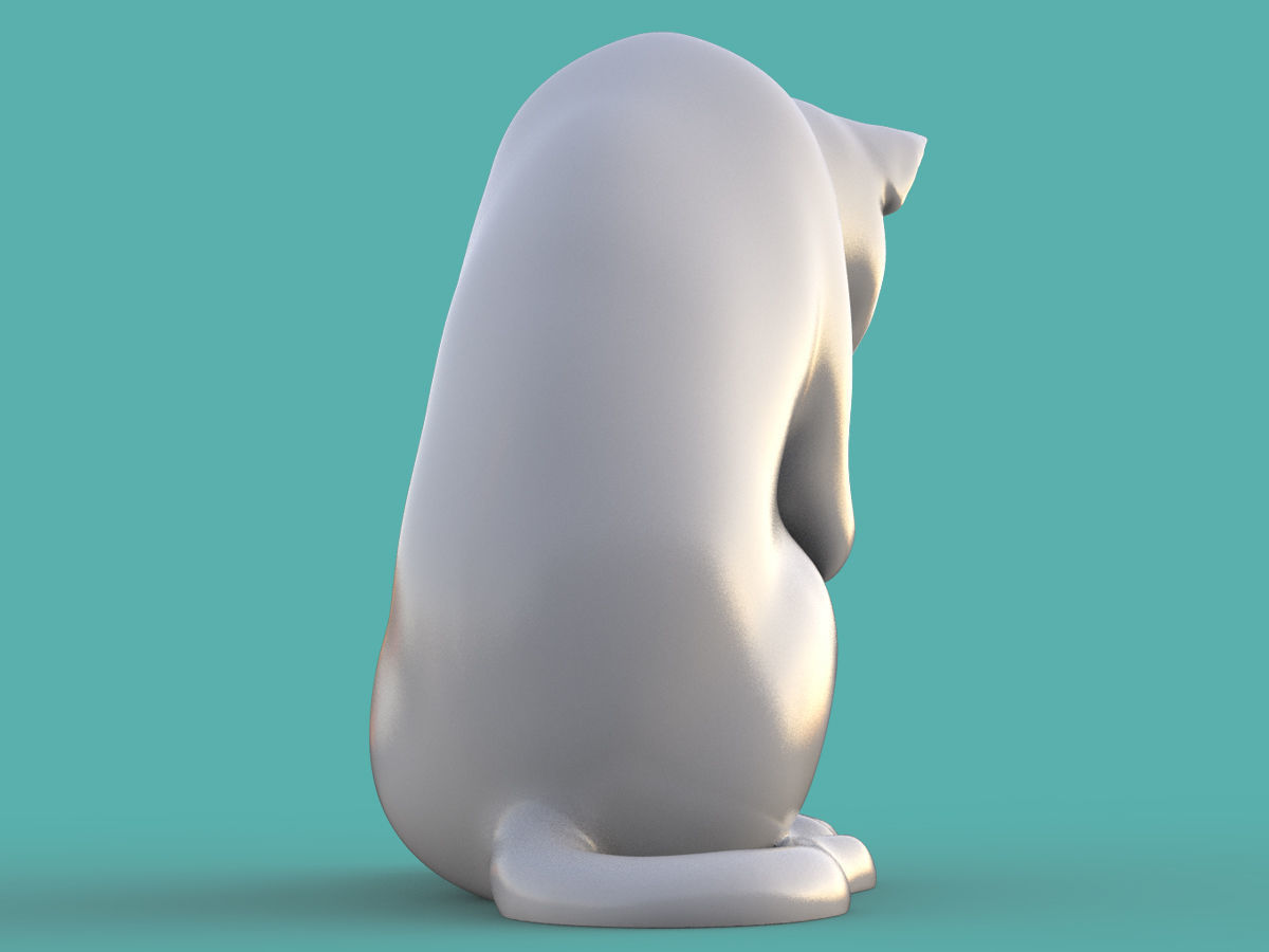 Cat - grooming 3D print model_3