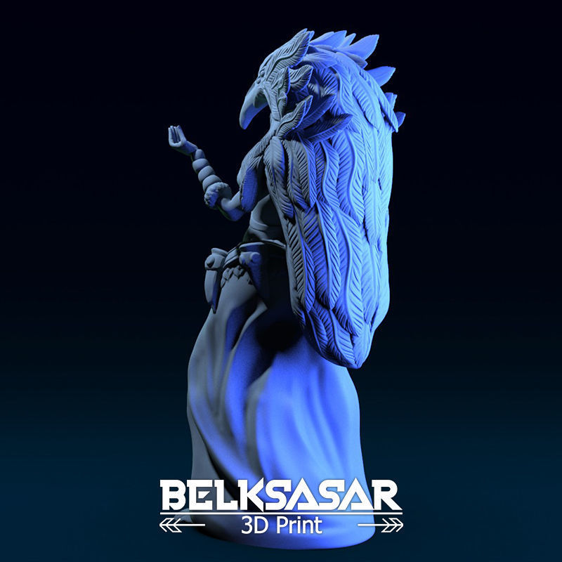 Druid Girl Elf Nude and Topless 3D print model_4