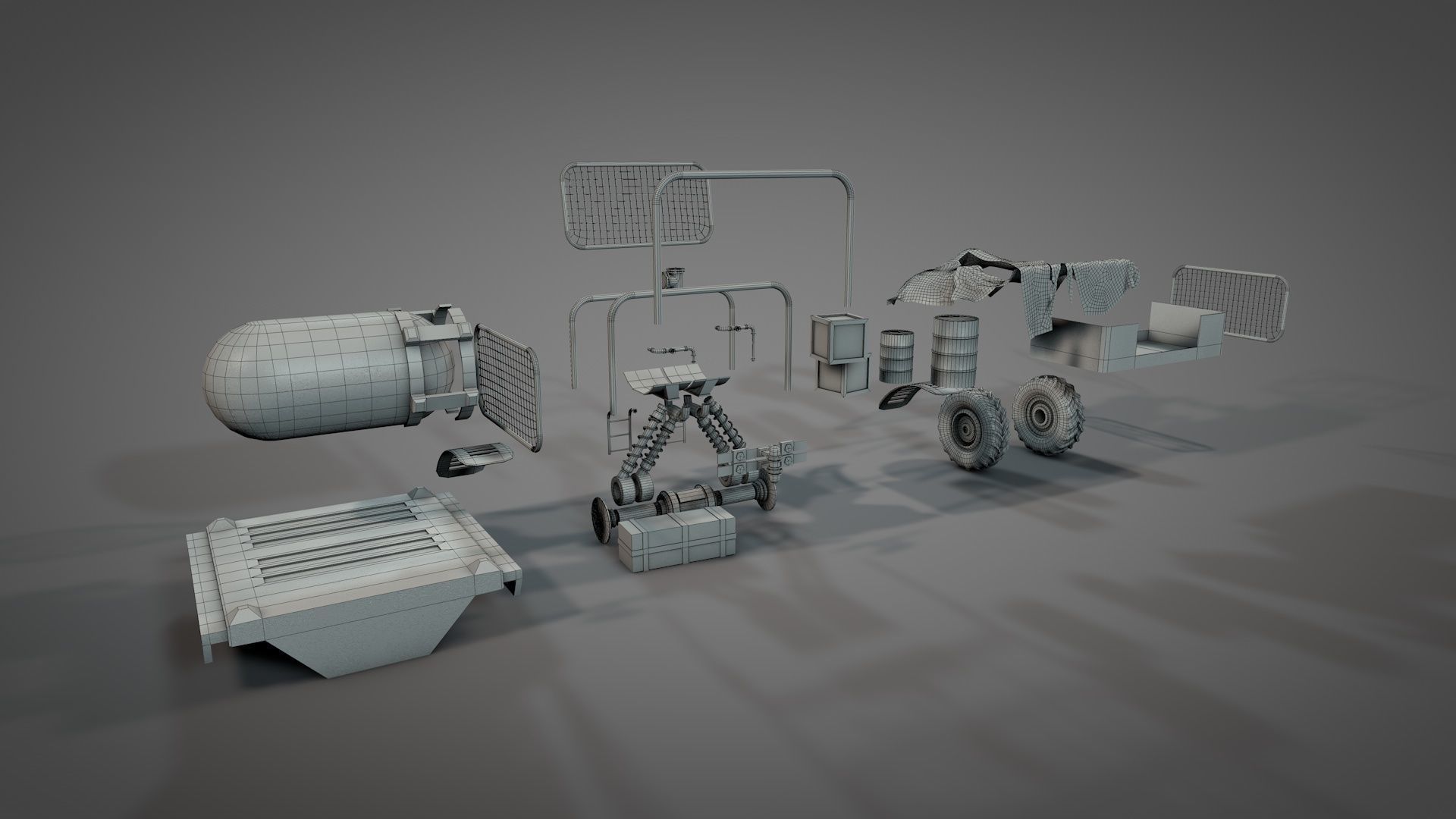 Post Apocalyptic Survival Pickup 3D model_26