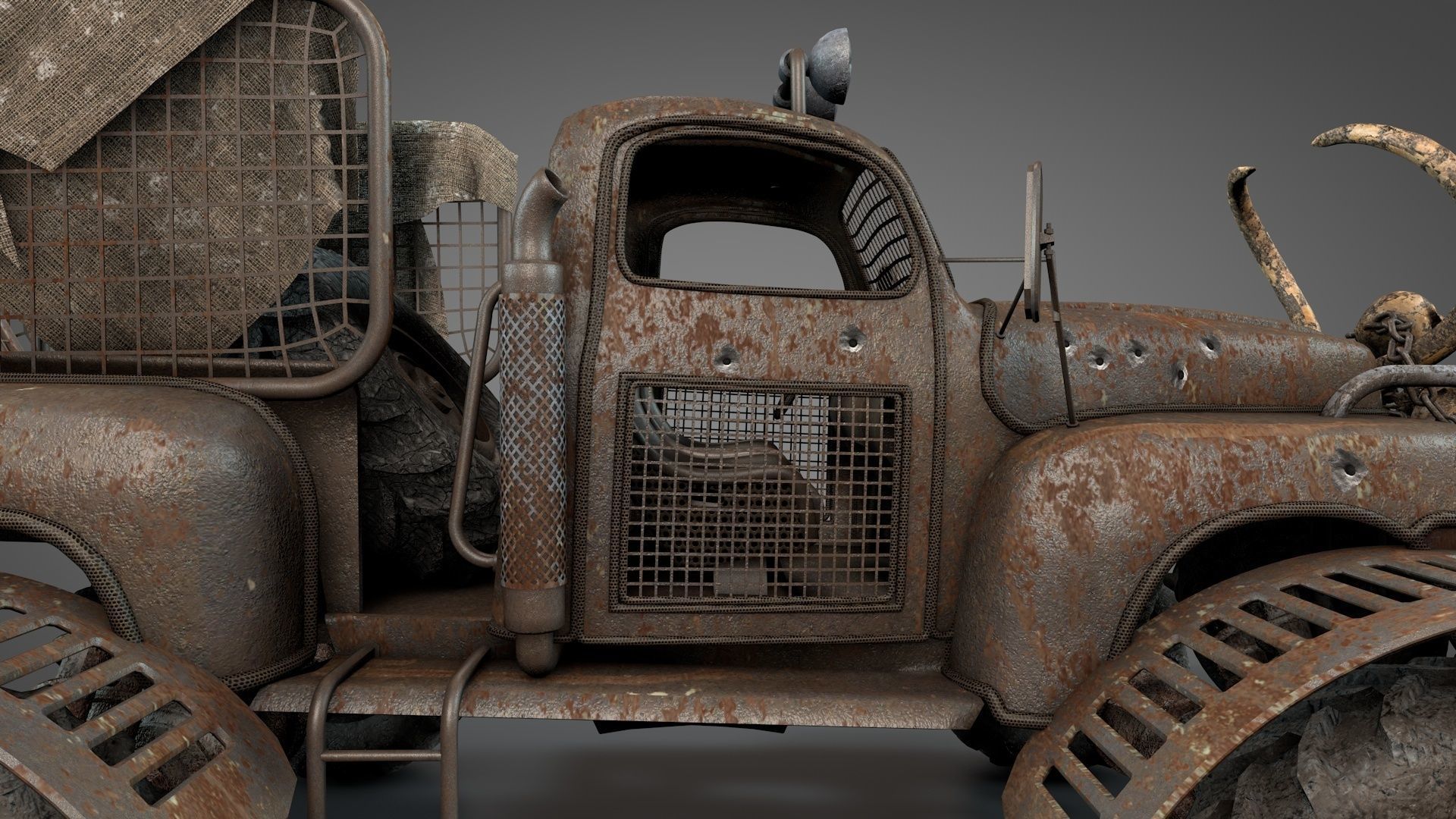 Post Apocalyptic Survival Pickup 3D model_14
