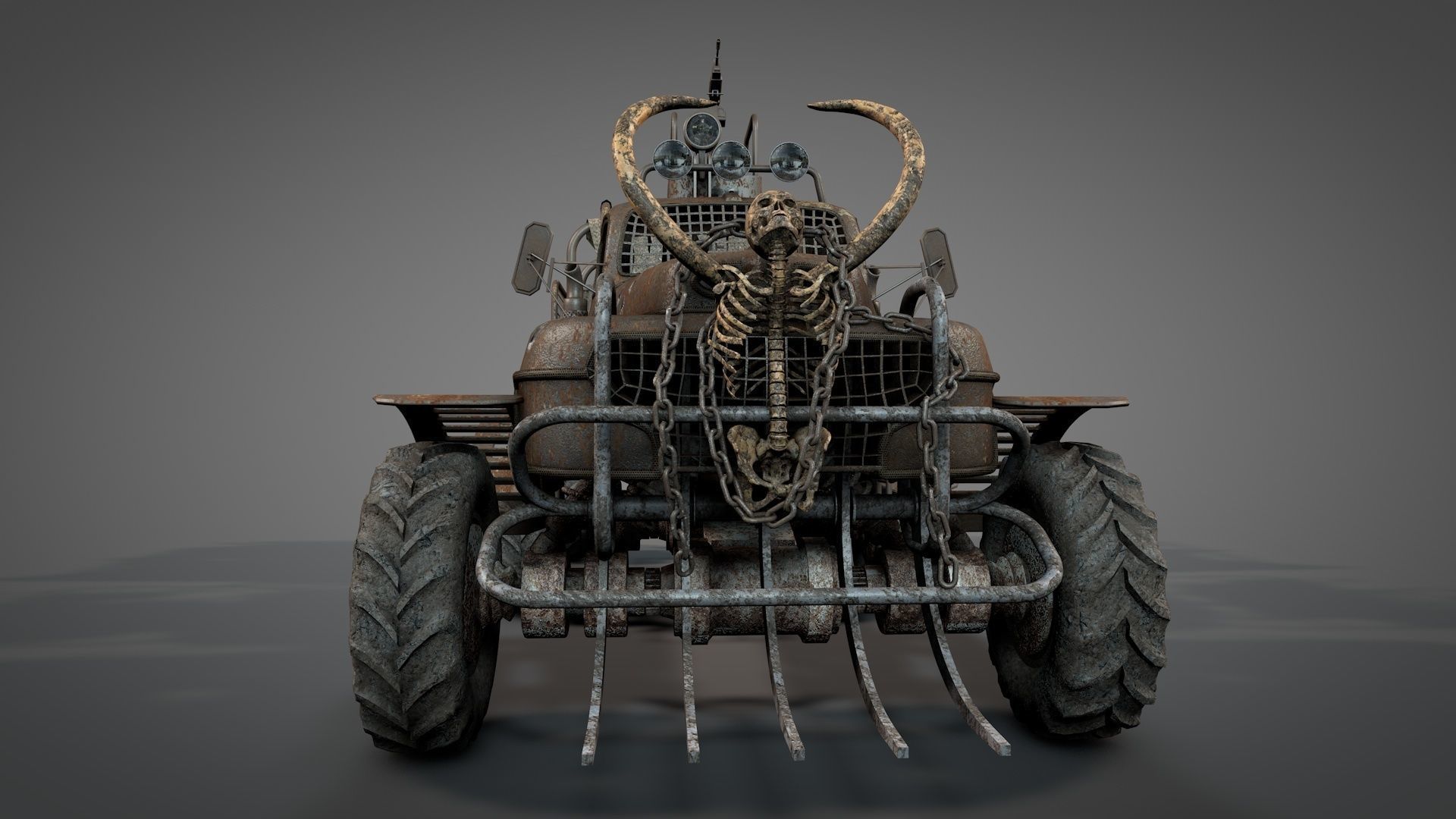 Post Apocalyptic Survival Pickup 3D model_2