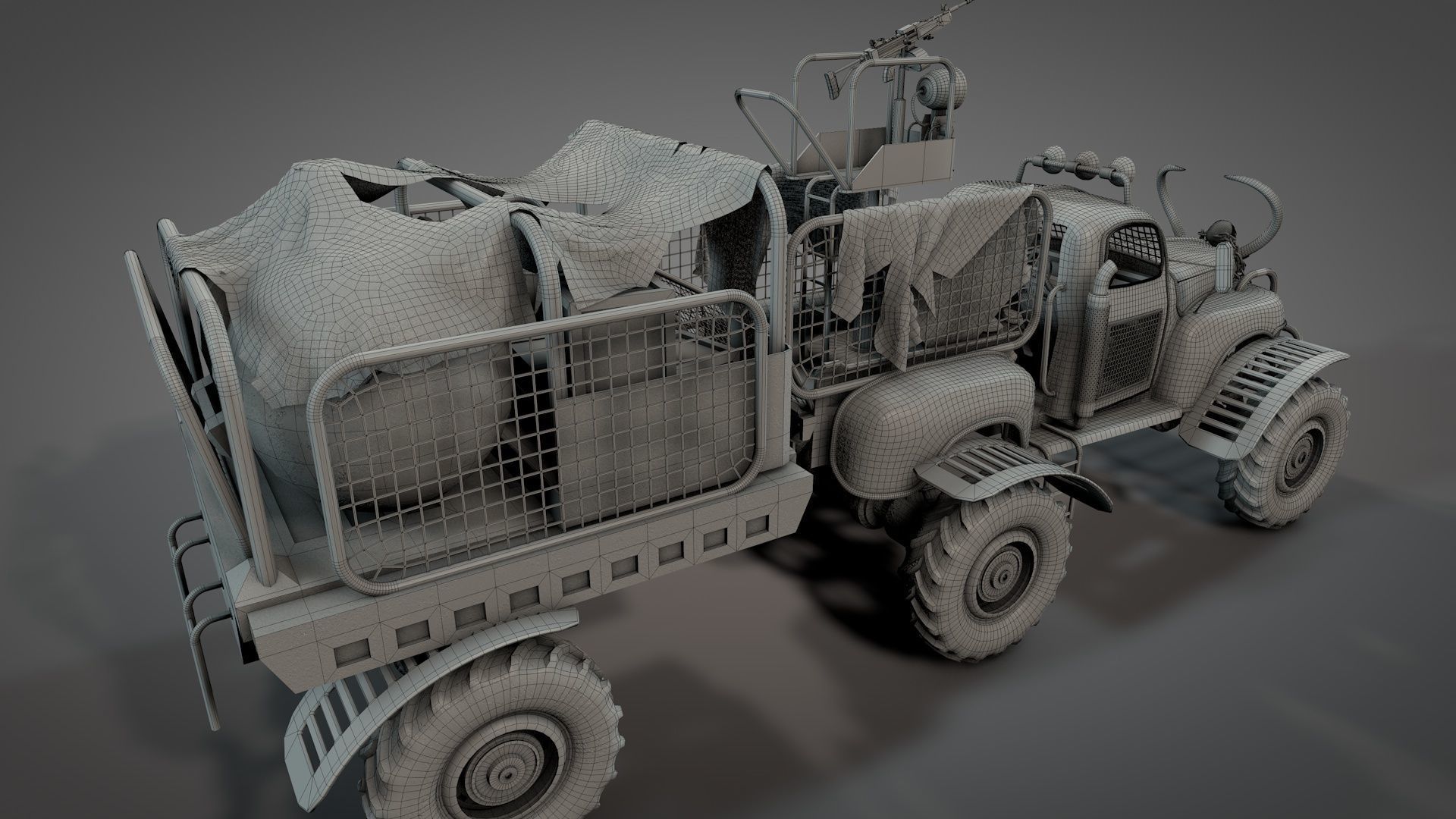Post Apocalyptic Survival Pickup 3D model_21
