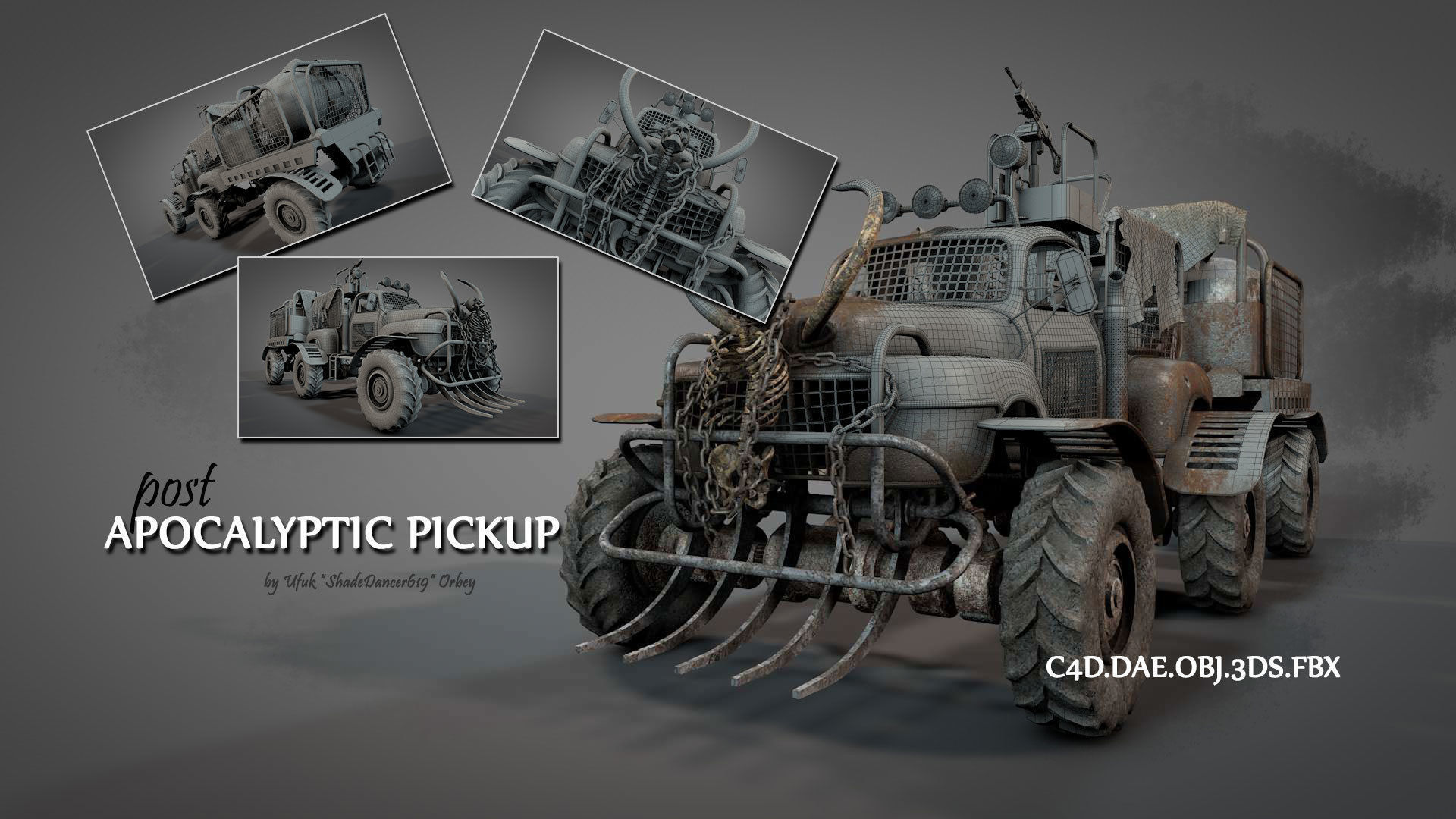 Post Apocalyptic Survival Pickup 3D model_1