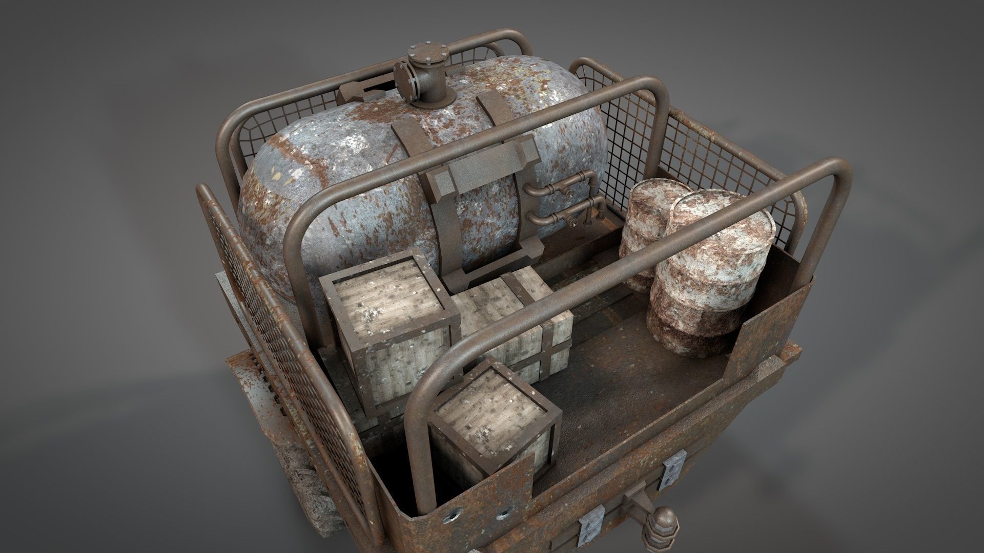 Post Apocalyptic Survival Pickup 3D model_18