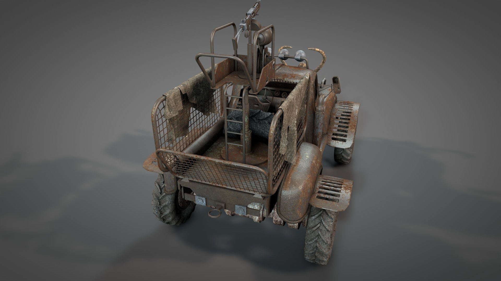 Post Apocalyptic Survival Pickup 3D model_7